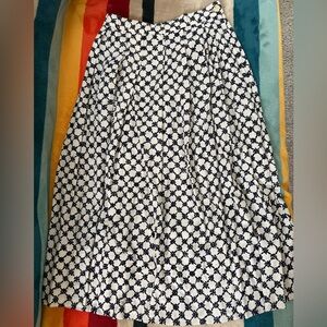 Vintage Sophisticates by Pendleton Skirt in Blue Vines Print, Size 8.